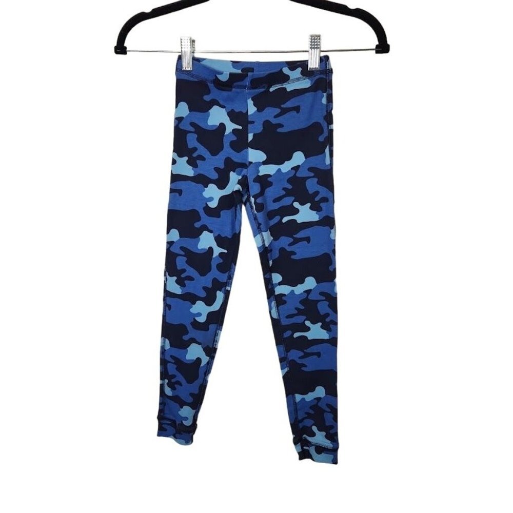 Primary Kid's Cotton PJ pant in Blueberry‎ Camo - Size S (6-7)